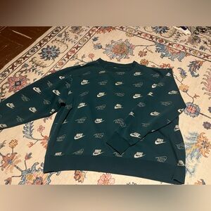 Nike Dark Teal Sweatshirt with Logo Design